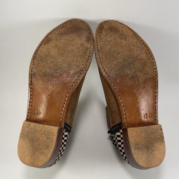 The Root Collective Lee Slip On Booties Womens Size 10 Brown Leather Woven - Picture 7 of 11